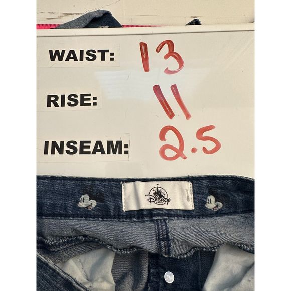 Disney Parks Button Fly Mickey Mouse Jean Shorts Women's Size 3 - Picture 2 of 6